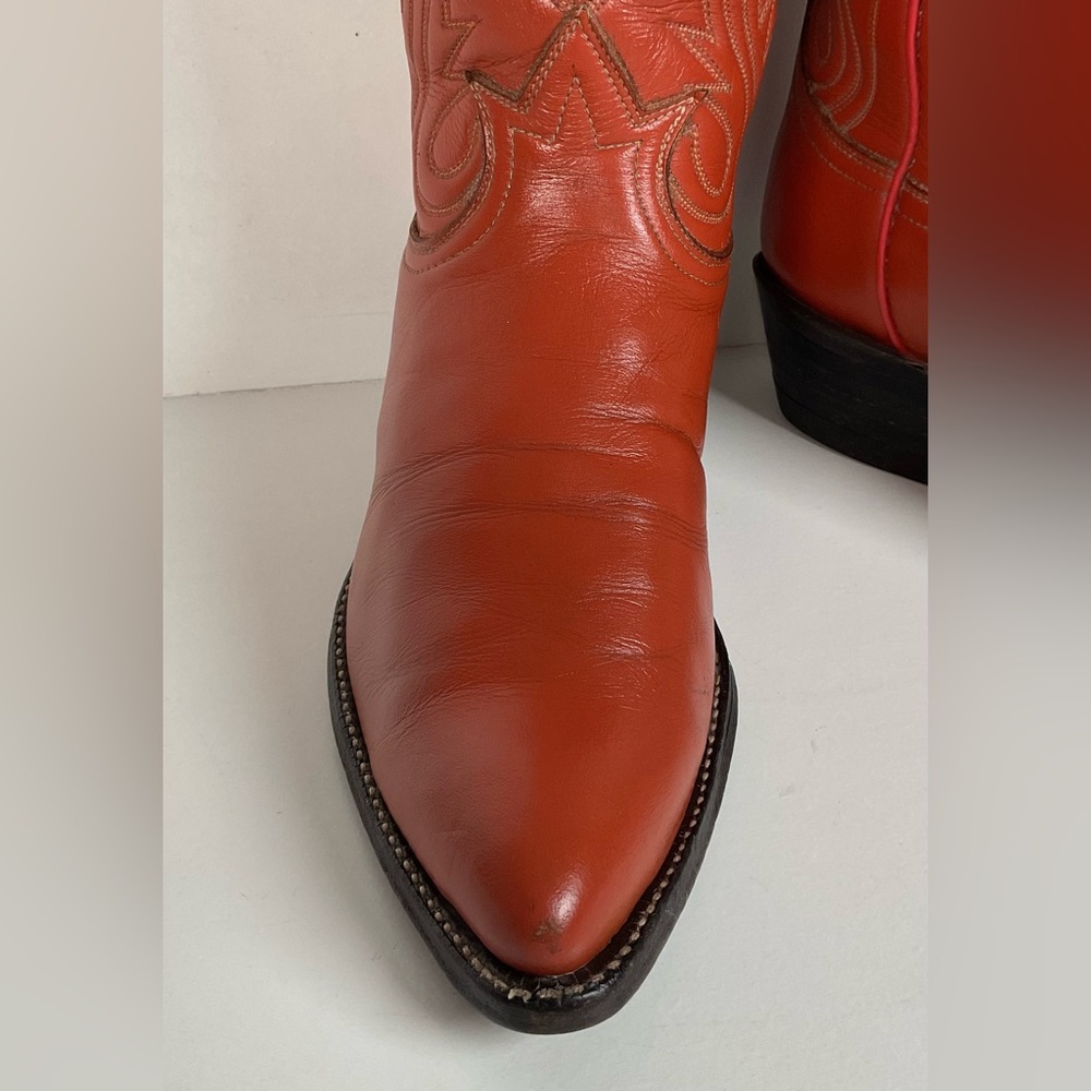 Vintage Tony Lama Cowboy Boots | Gold Label | Tooled Inlay | 6.5 C | Women’s 7.5 - Picture 10 of 16